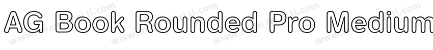 AG Book Rounded Pro Medium字体转换